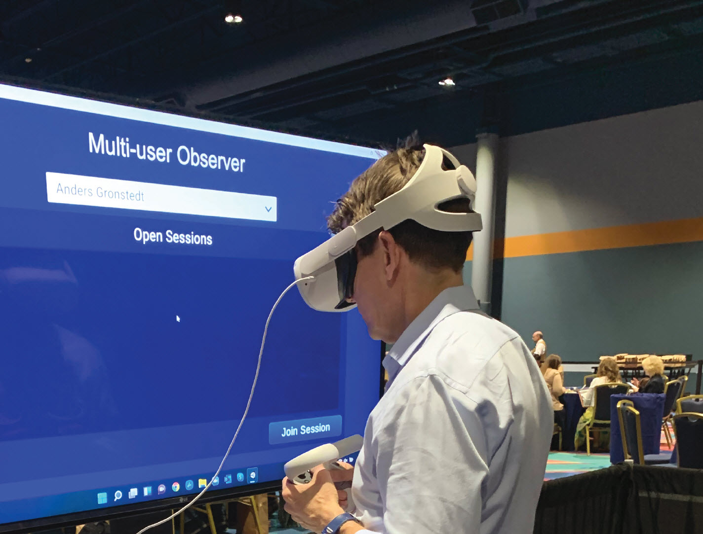 Getting a taste of virtual reality.