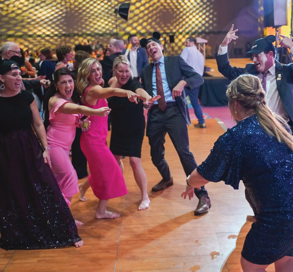 Getting the point on the dance floor.