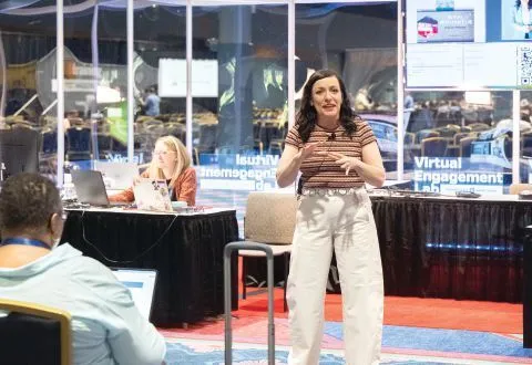 Kassy LaBorie offers tips on Webcam Wizardry in the Virtual Engagement Lab.PHOTOGRAPHY BY HUGHES FIORETTI PHOTOGRAPHY