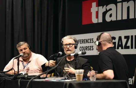 Talking the talk in the Podcasting Lab. PHOTOGRAPHY BY HUGHES FIORETTI PHOTOGRAPHY