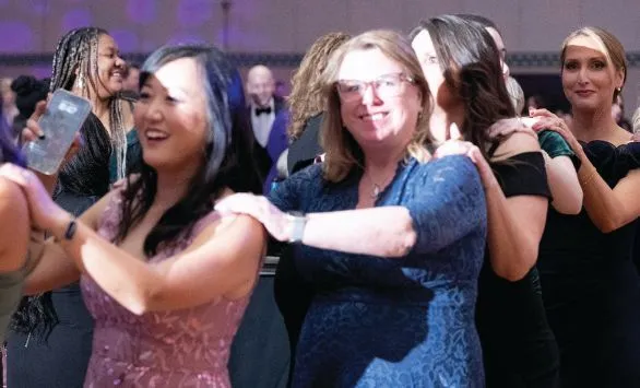 All hands on deck for the Conga line. PHOTOGRAPHY BY HUGHES FIORETTI PHOTOGRAPHY