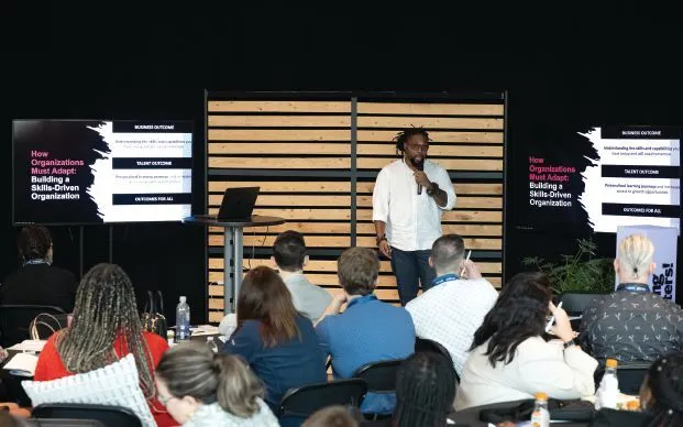 Merck’s Kason Morris provides a roadmap for building a skills-driven organization. PHOTOGRAPHY BY HUGHES FIORETTI PHOTOGRAPHY