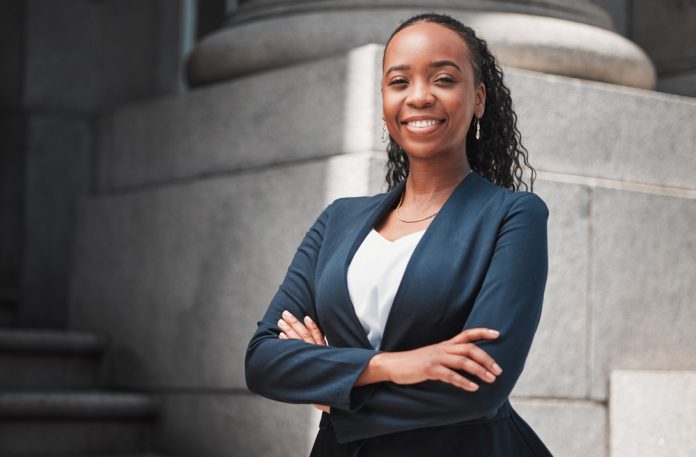 Arms,Crossed,,Lawyer,Or,Portrait,Of,Happy,Black,Woman,With